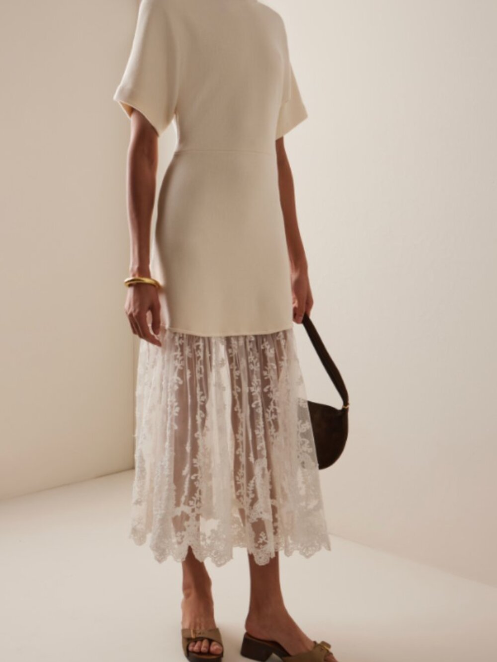 Sea Exclusive Diane Lace-Trimmed Knit Midi Dress - size S - Picture 4 of 8